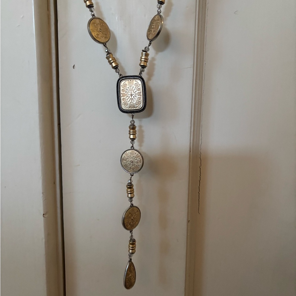 Chico's Gold and Silver Pendant Necklace
